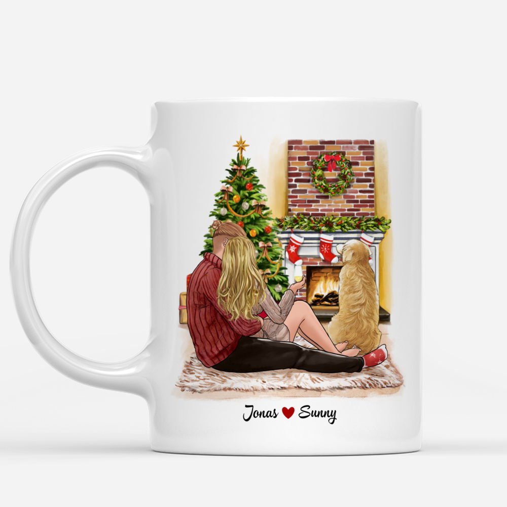 Personalized Xmas Couple Mug - All I Want for Christmas Is You | Dog Version_1