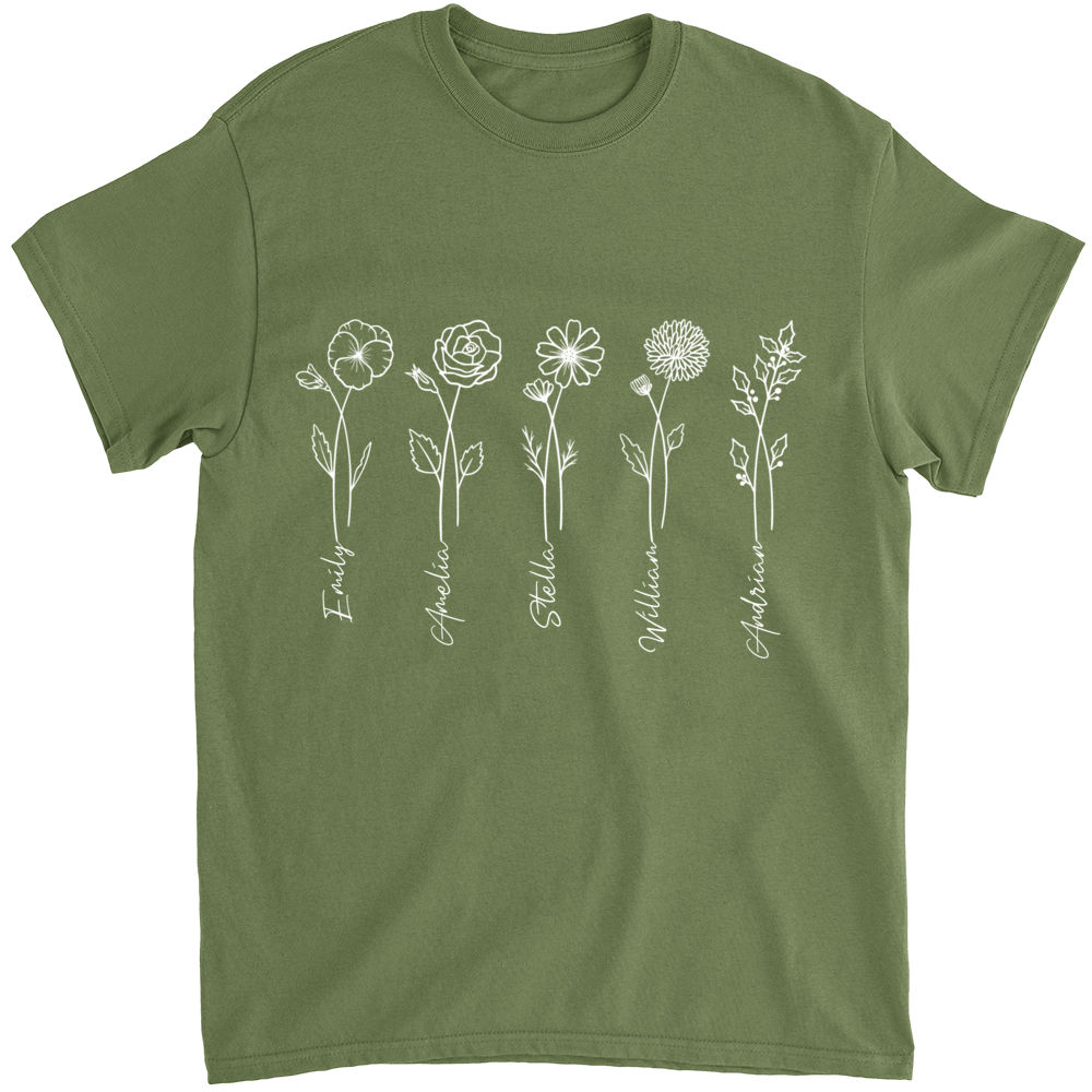 Daisy shirt, Wildflower shirt, boho shirt, floral t-shirt Gift, Birth Month  Flower, Gift for sister, Summer Shirt, Women Shirt, Flower Shirt