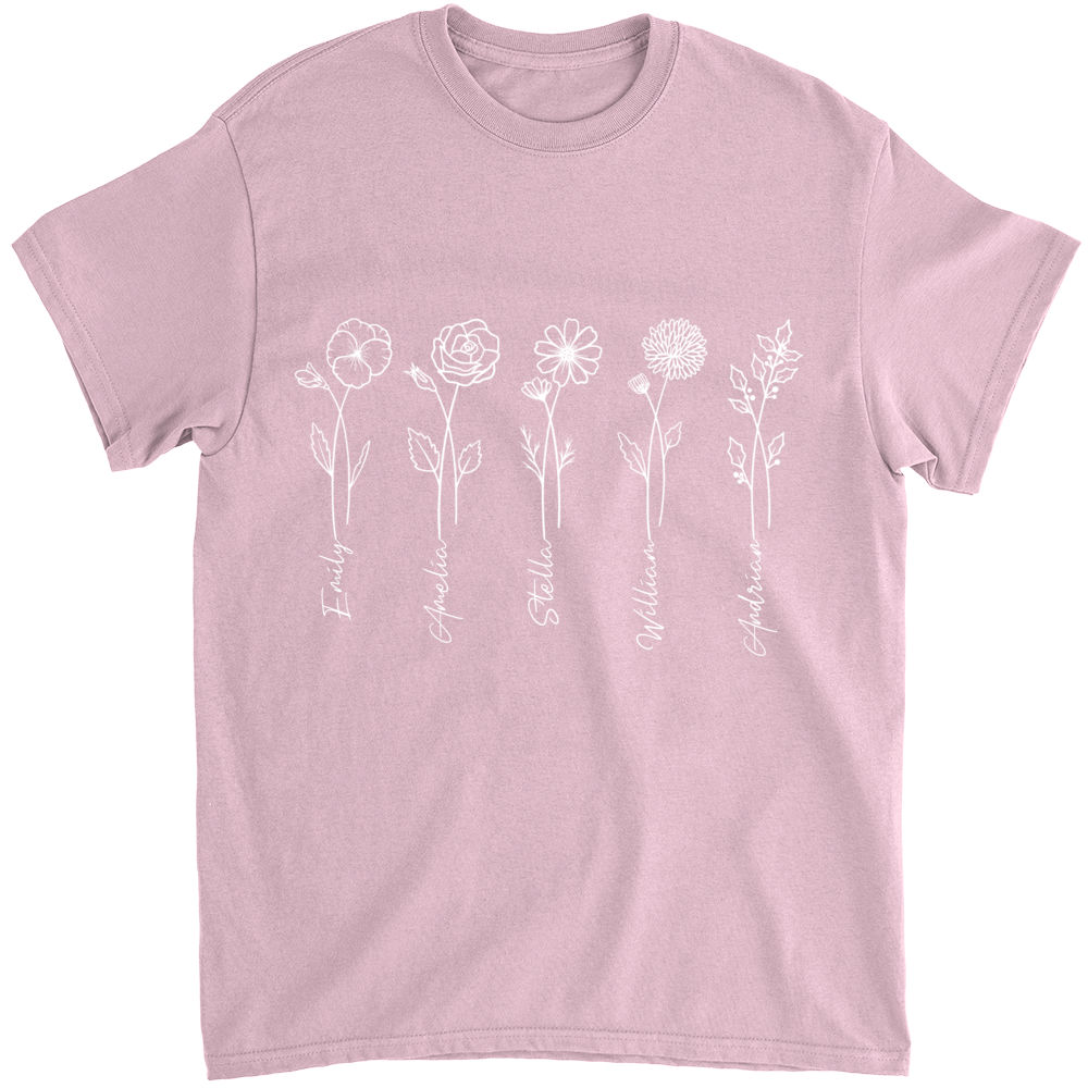 Birth Month Flowers Women's All Over Print T-Shirt – February