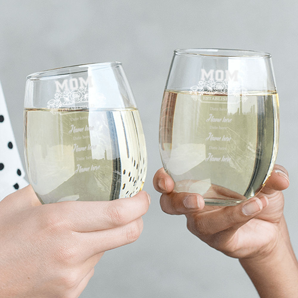 Mother's Day Gift Guide: Drinking Glasses by Snazzy Glass - Third