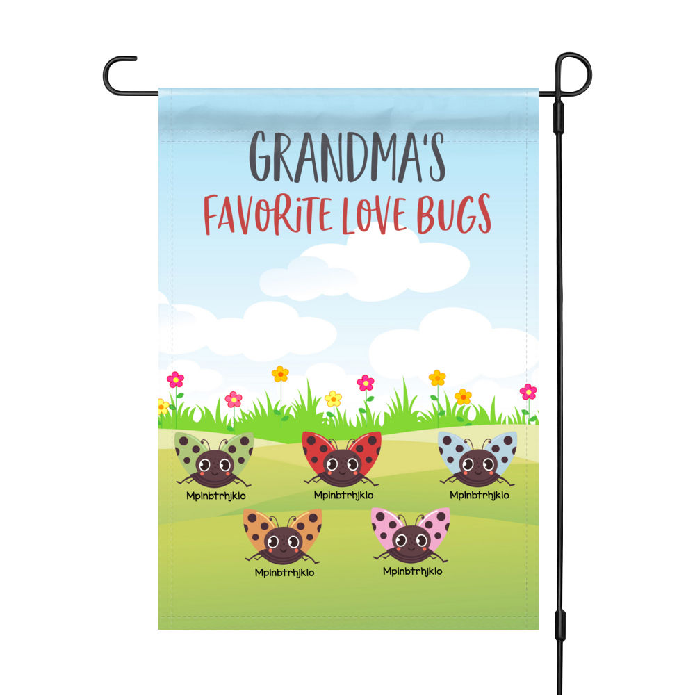 Mother's Day New Listing 2023 - Gardening - Grandma's Favorite Love Bugs Garden Flag_1