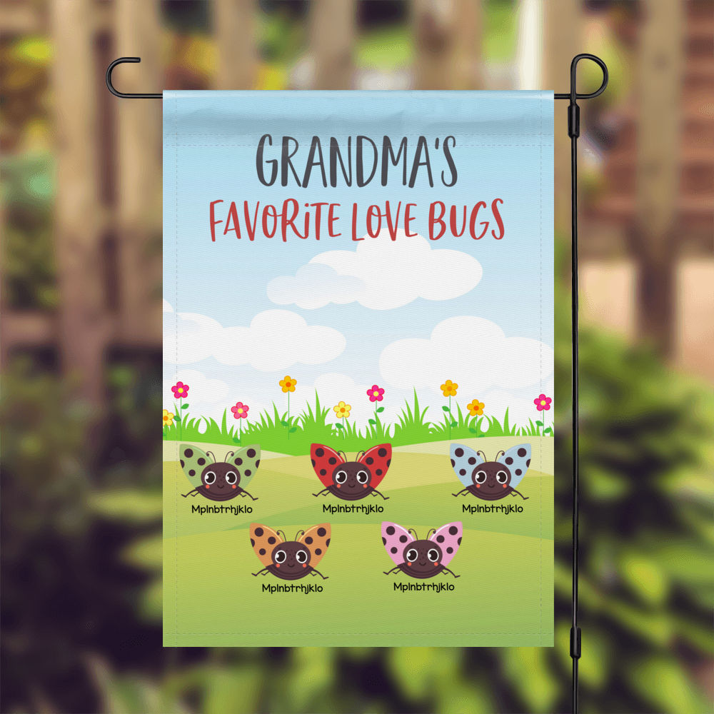 Mother's Day New Listing 2023 - Gardening - Grandma's Favorite Love Bugs Garden Flag_2