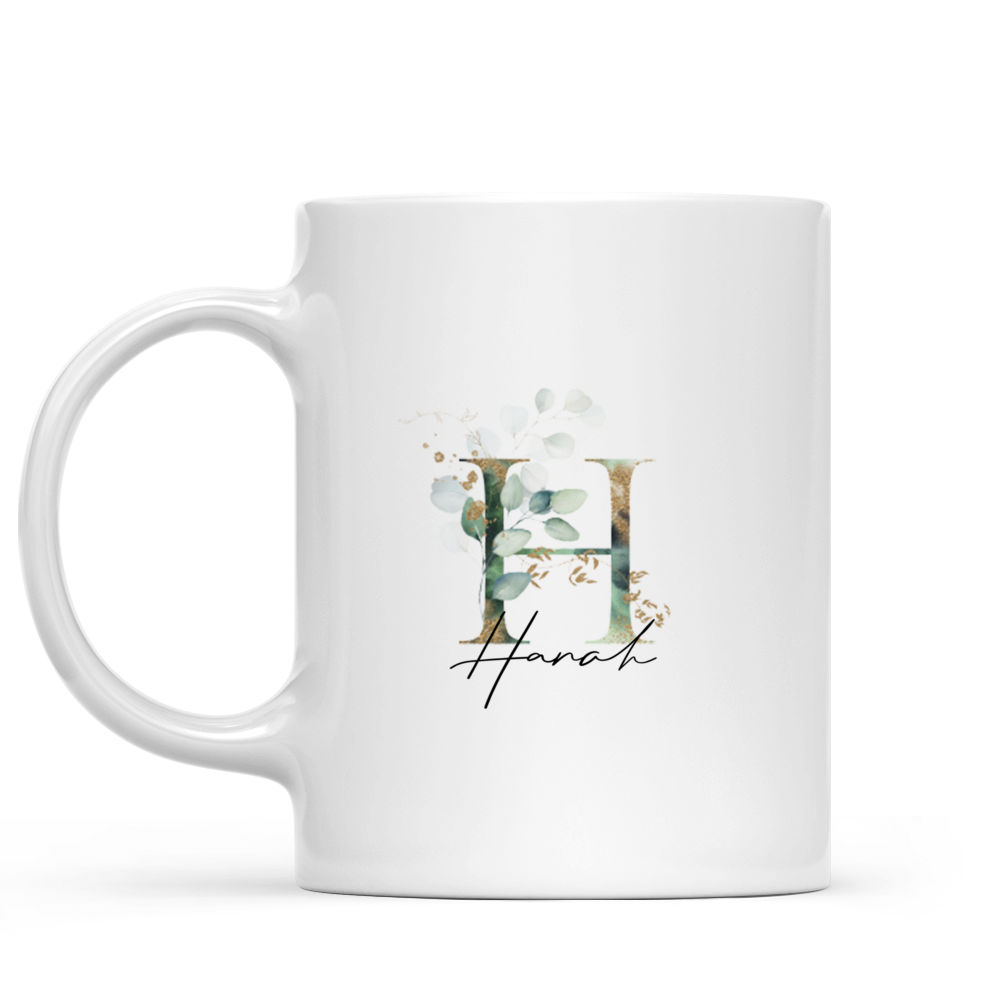 Name & Initial Personalized Coffee Mug - 15oz White