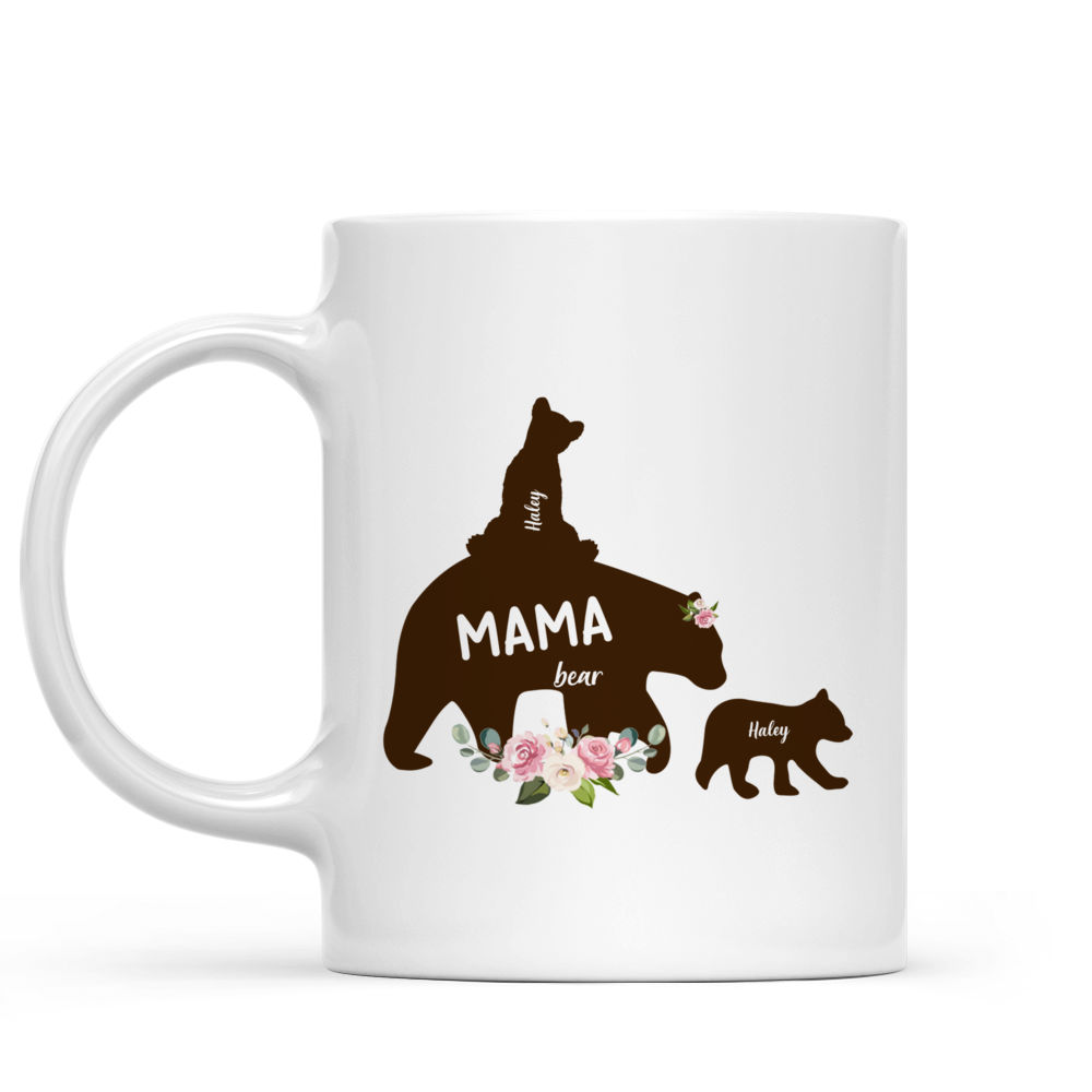 MAMA BEAR  Personalized Metal Coffee Mug - Etchey