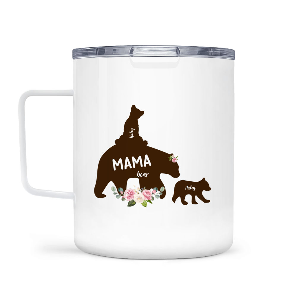 Personalized Mama Bear Mug with Papa Bear and Cubs - LemonsAreBlue