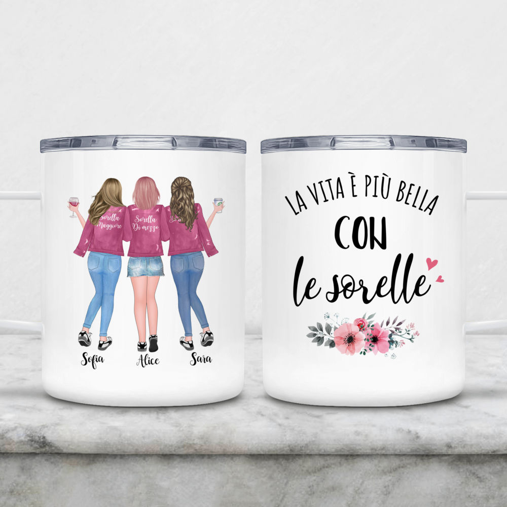 Tazza Personalizzata - Fino a 5 sorelle - La vita è più bella con le  sorelle (Ver 1) - Italia