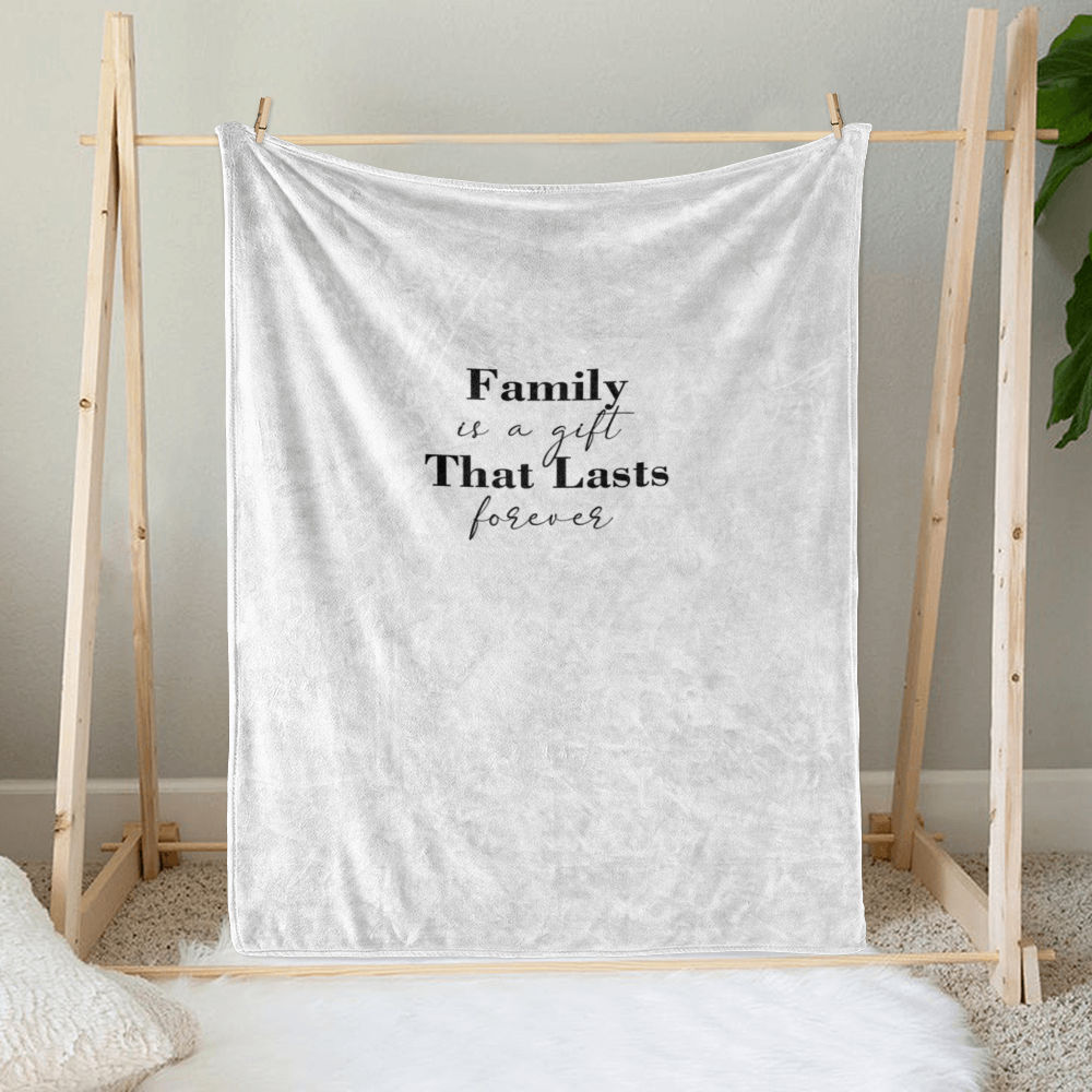 Photo Blanket - Mother's Day 2024 - Family is a gift that lasts forever - Personalized Photo Blanket_2