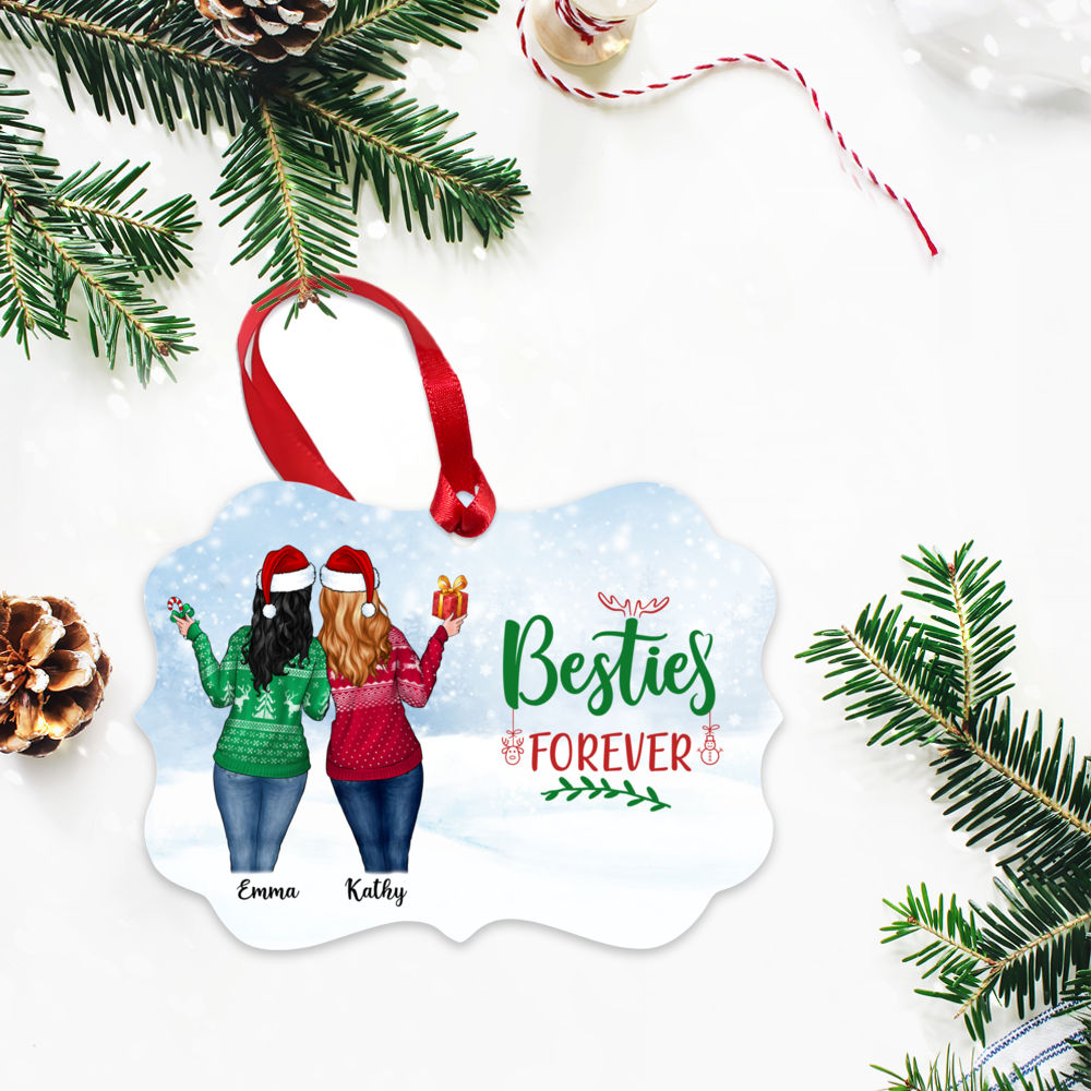Personalized Ornaments - Christmas Girl - Besties Forever_4
