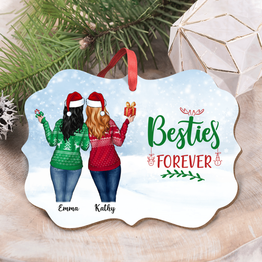 Personalized Ornaments - Christmas Girl - Besties Forever_2