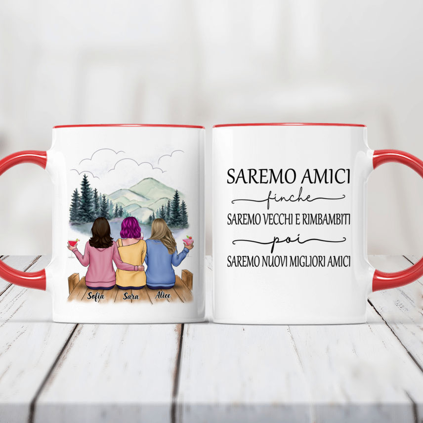 Personalized Mug - Tazza Personalizzata - Regali per i migliori amici -  Saremo amici finché saremo vecchi e rimbambiti, poi saremo nuovi migliori  amici - Italia