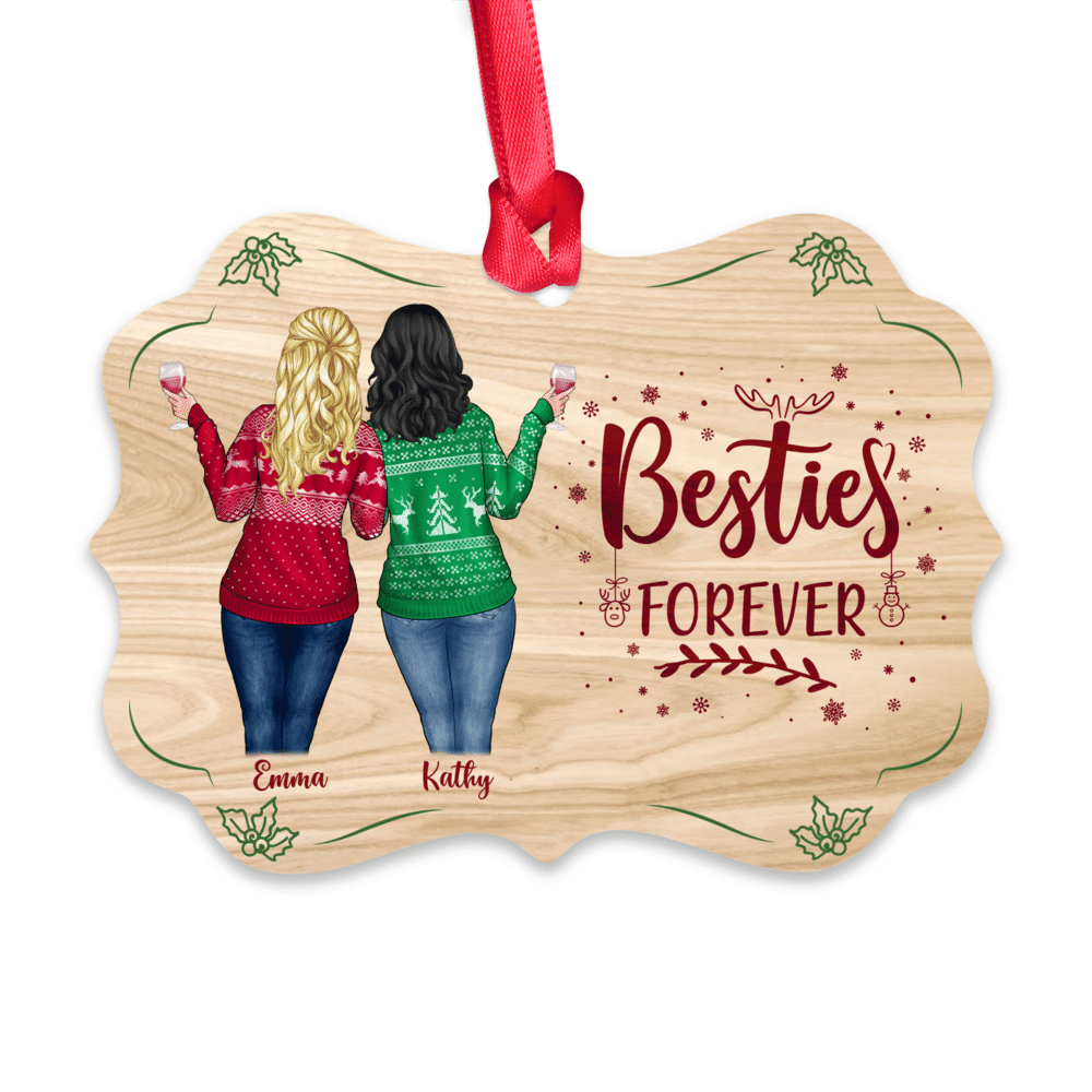 Best Friends Gifts - Besties Forever - Custom Ornament