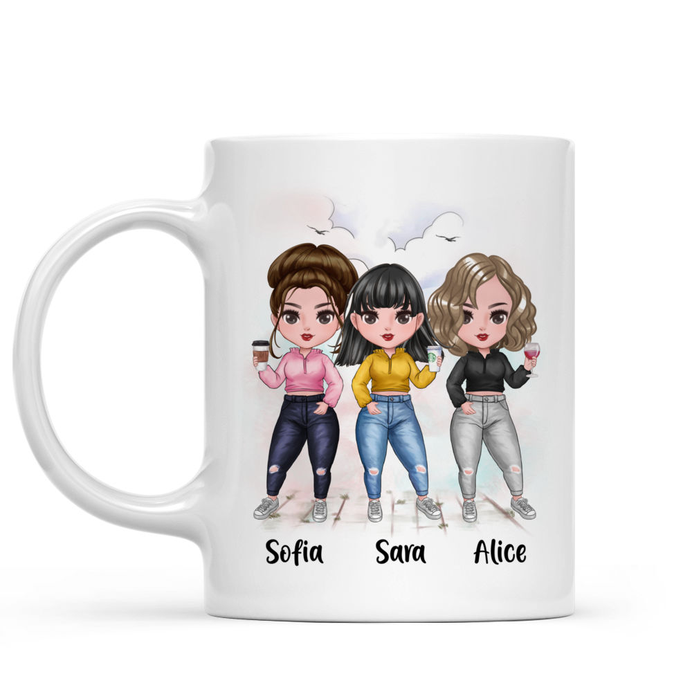 Personalized Mug - Tazza Personalizzata - Fino a 7 ragazze - Spero che saremo amiche fino alla morte, dopo spero che diventeremo amiche fantasma, che attraverseremo le pareti e spaventeremo a morte la gente - Italia_1