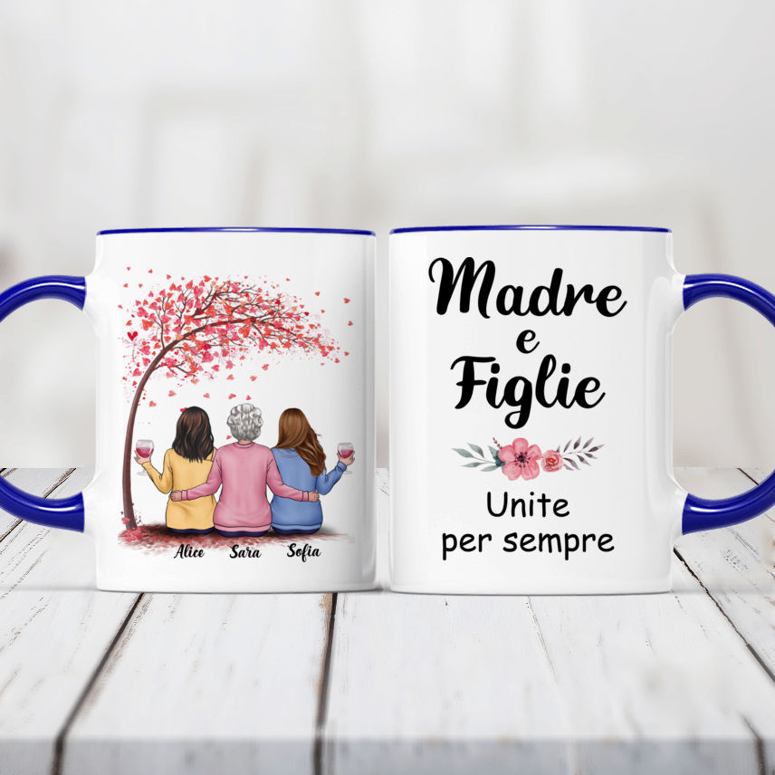 Personalized Mug - Tazza Personalizzata - Festa della mamma - Madre e  figlie unite per sempre - Italia