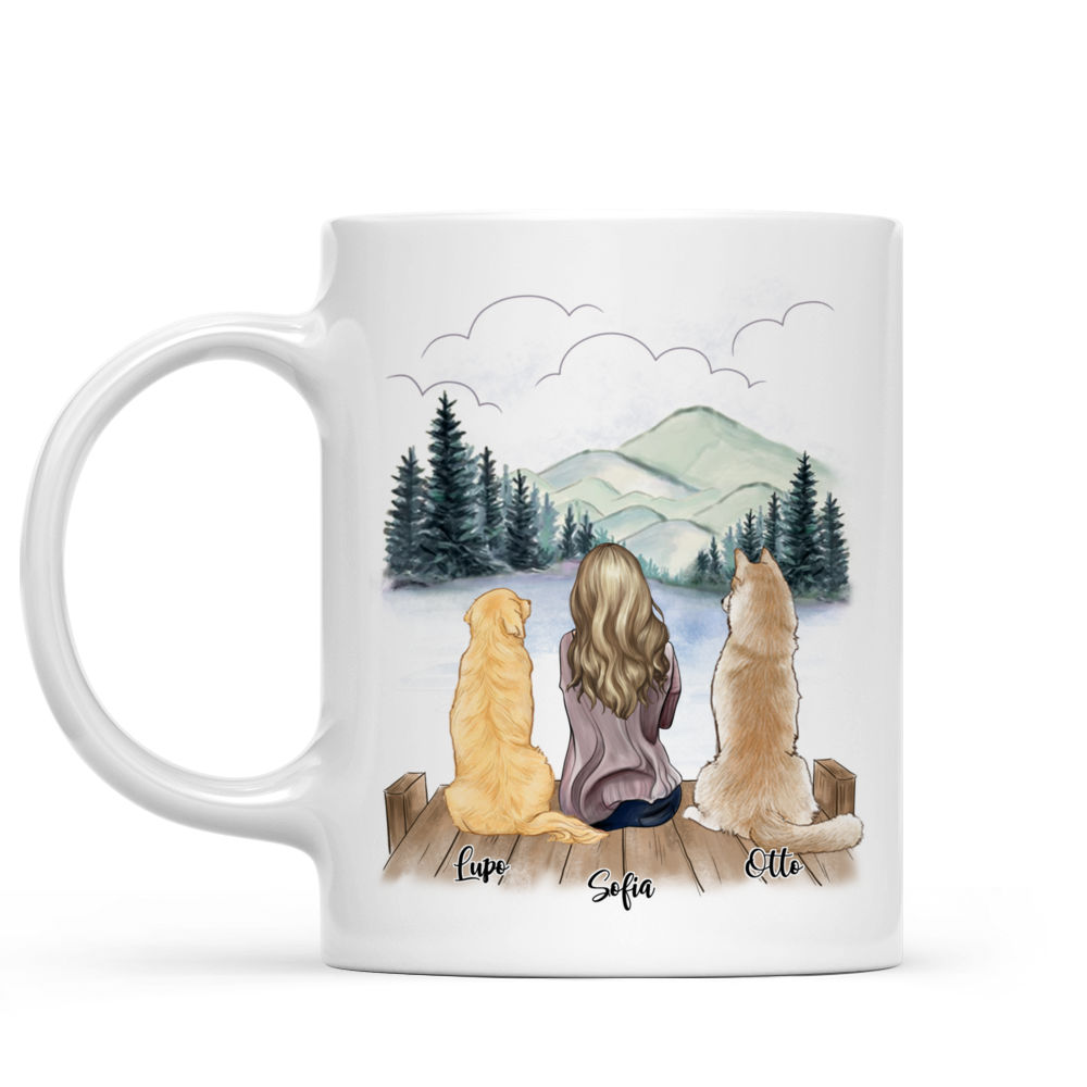 Personalized Mug - Tazza Personalizzata - Ragazza e cani - La vita è più bella con i CANI - Italia_1