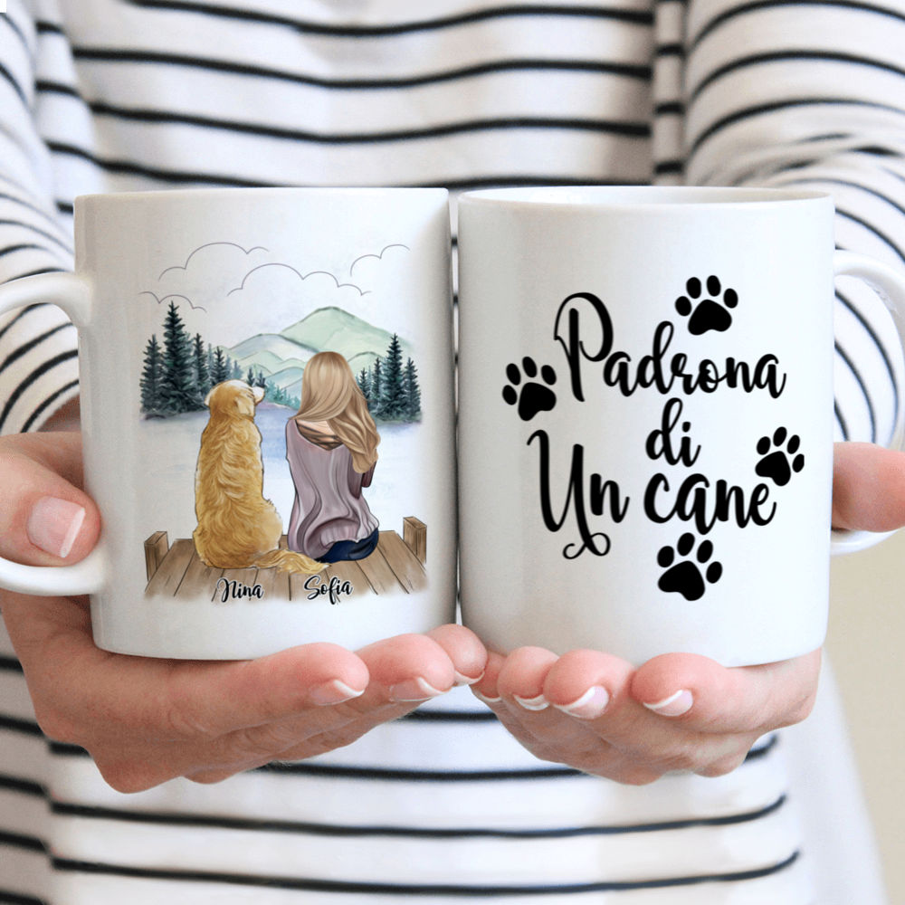 Personalized Mug - Tazza Personalizzata - Ragazza e cani - Padrona di un cane - Italia