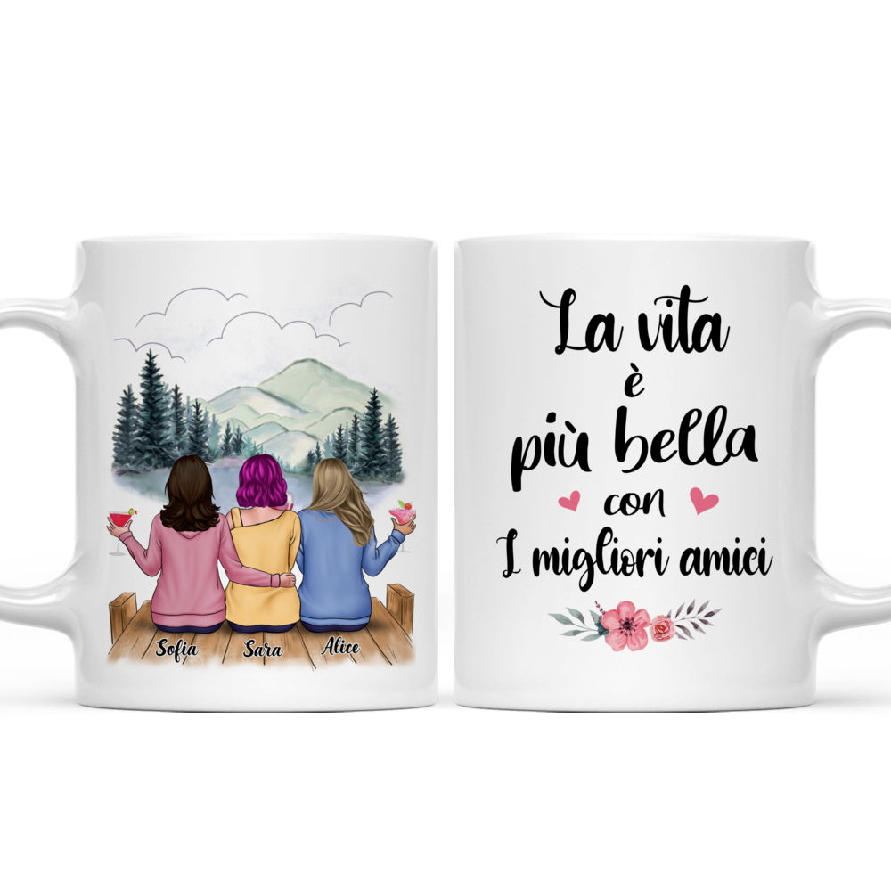 Personalized Mug - Tazza Personalizzata - Regali per i migliori amici - La vita è più bella con i migliori amici - Italia_3