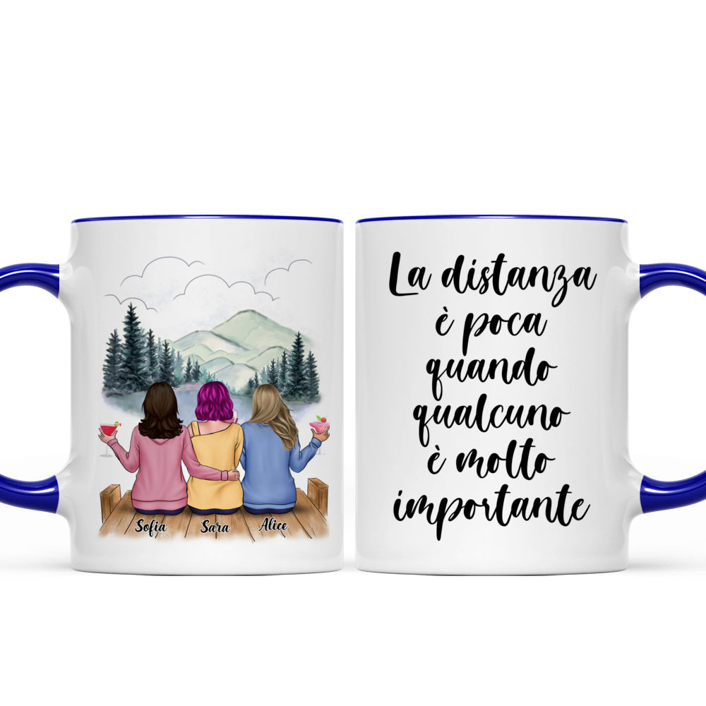 Personalized Mug - Tazza Personalizzata - Regali per i migliori amici - La  distanza è poca quando qualcuno è