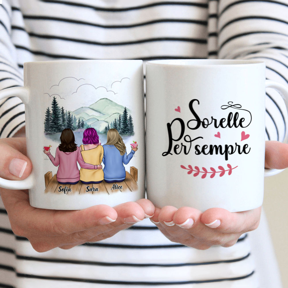 Personalized Mug - Tazza Personalizzata - Regali per i migliori amici - Sorelle per sempre - Italia