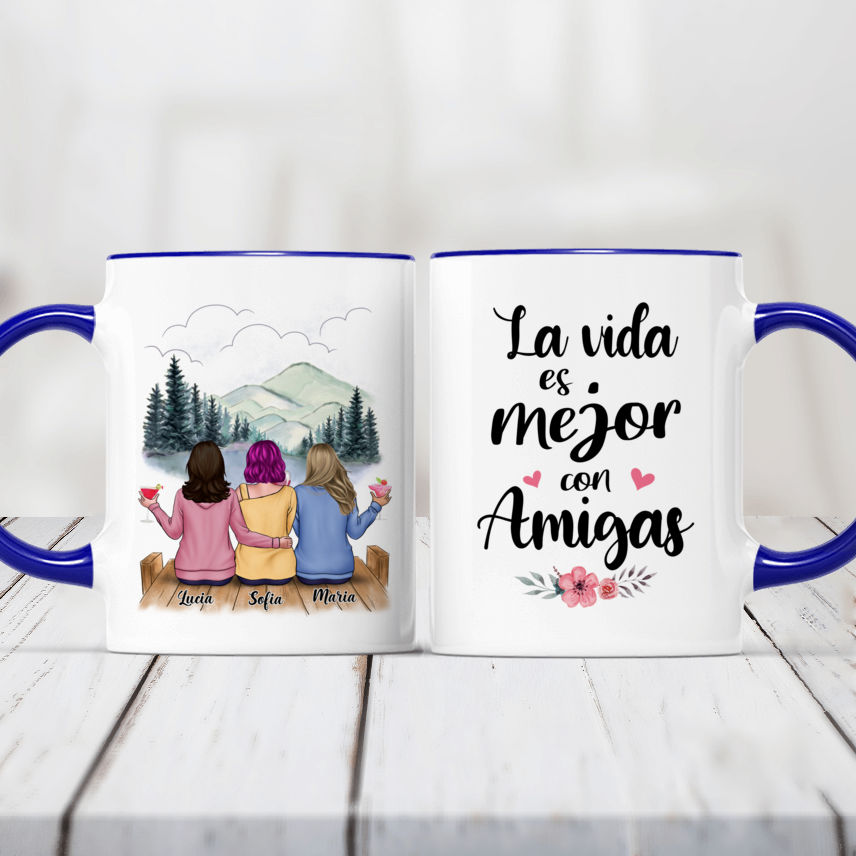 Tazas Personalizadas - La vida es mejor con amigas - Regalos Personalizados  - Spanish