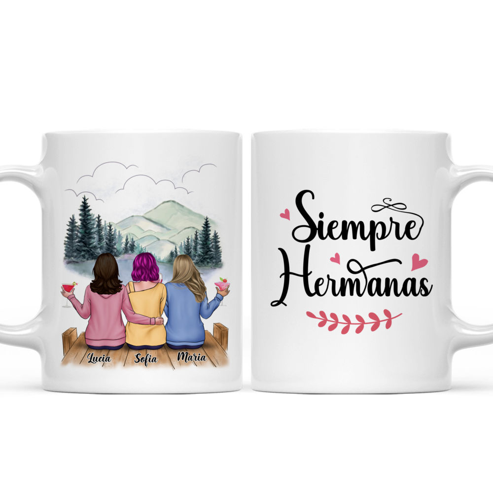 Tazas Personalizadas - Siempre  Hermanas - Regalos Personalizados - Spanish - Personalized Mug_3