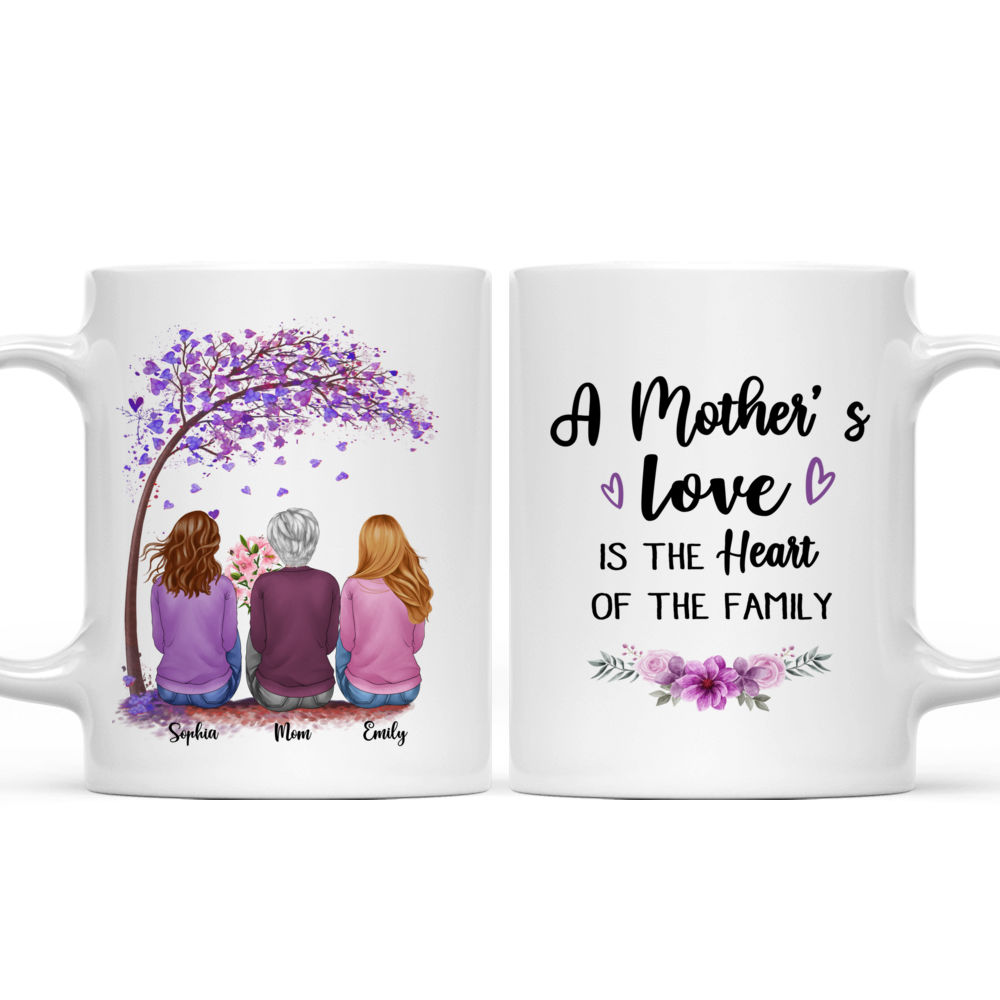 Personalized Mug - Mother & Daughter - A mother's love is the heart of the family (23809)_4