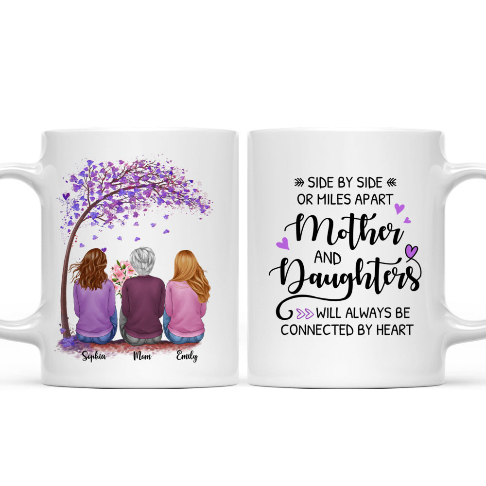 Personalized Mug Mother And Daughter Side By Side Or Miles Apart Mother And Daughters Will 