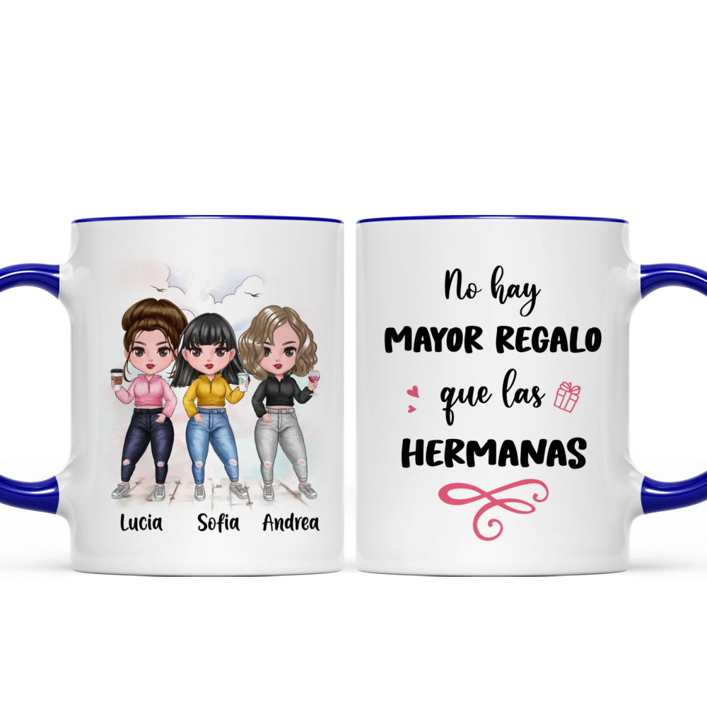 Personalized Mug - Tazas Personalizadas - No hay mayor regalo que las  hermanas - Regalos Personalizados - Spanish