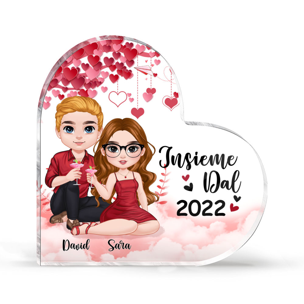 Personalized Desktop - Targa personalizzata - Targa di coppia - Insieme   dal....Regali per coppie, regali di San Valentino, regali di nozze, regali di anniversario - Italia_1