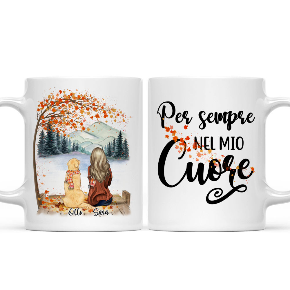 Personalized Mug - Tazza Personalizzata - Regali per gli amanti dei cani - Ragazza E Cani - Per sempre   nel mio   cuore - Italia_3