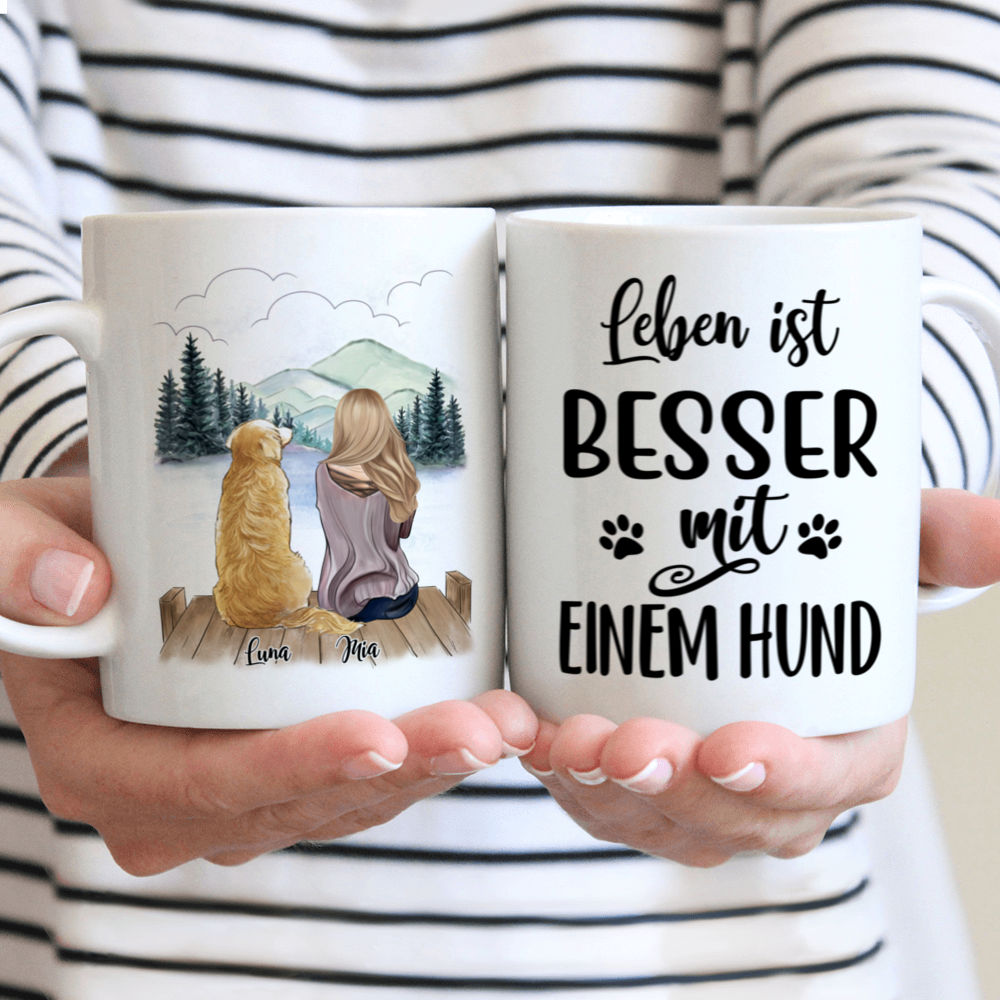 Personalized Mug - Personalisierte Tasse - Leben ist besser mit einem Hund - Germany