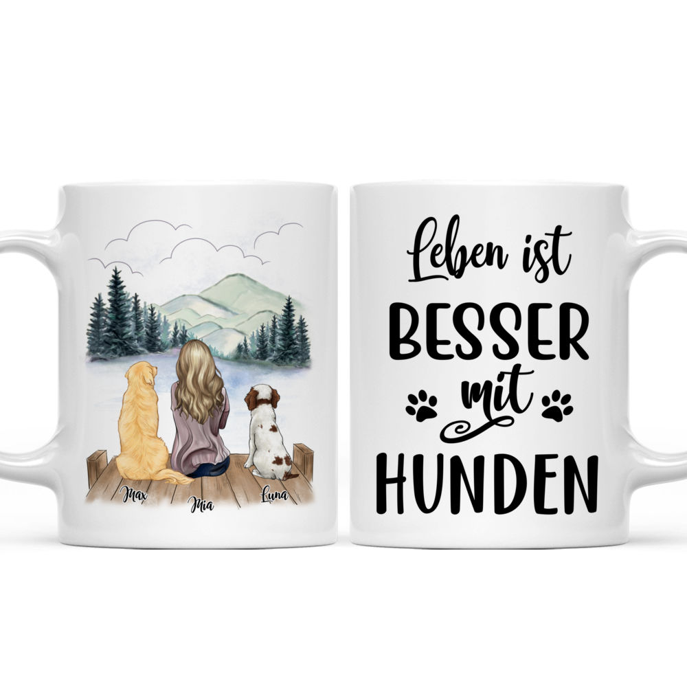 Personalisierte Tasse - Leben ist  besser  mit  HUNDEN - Germany - Personalized Mug_3