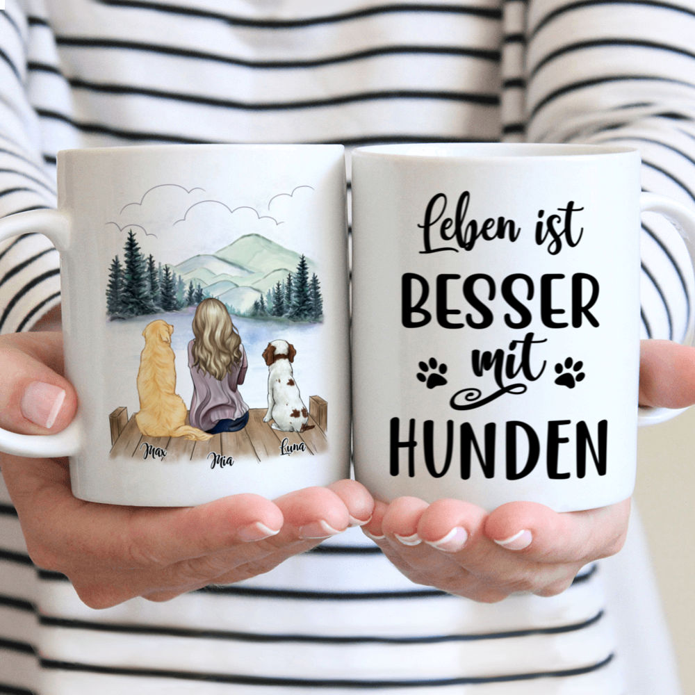 Personalisierte Tasse - Leben ist  besser  mit  HUNDEN - Germany - Personalized Mug