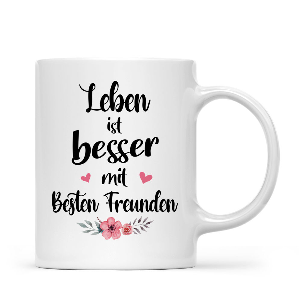 Personalized Mug - Personalisierte Tasse - Beste Freunde Geschenke - Leben ist besser mit besten Freunden - German_2