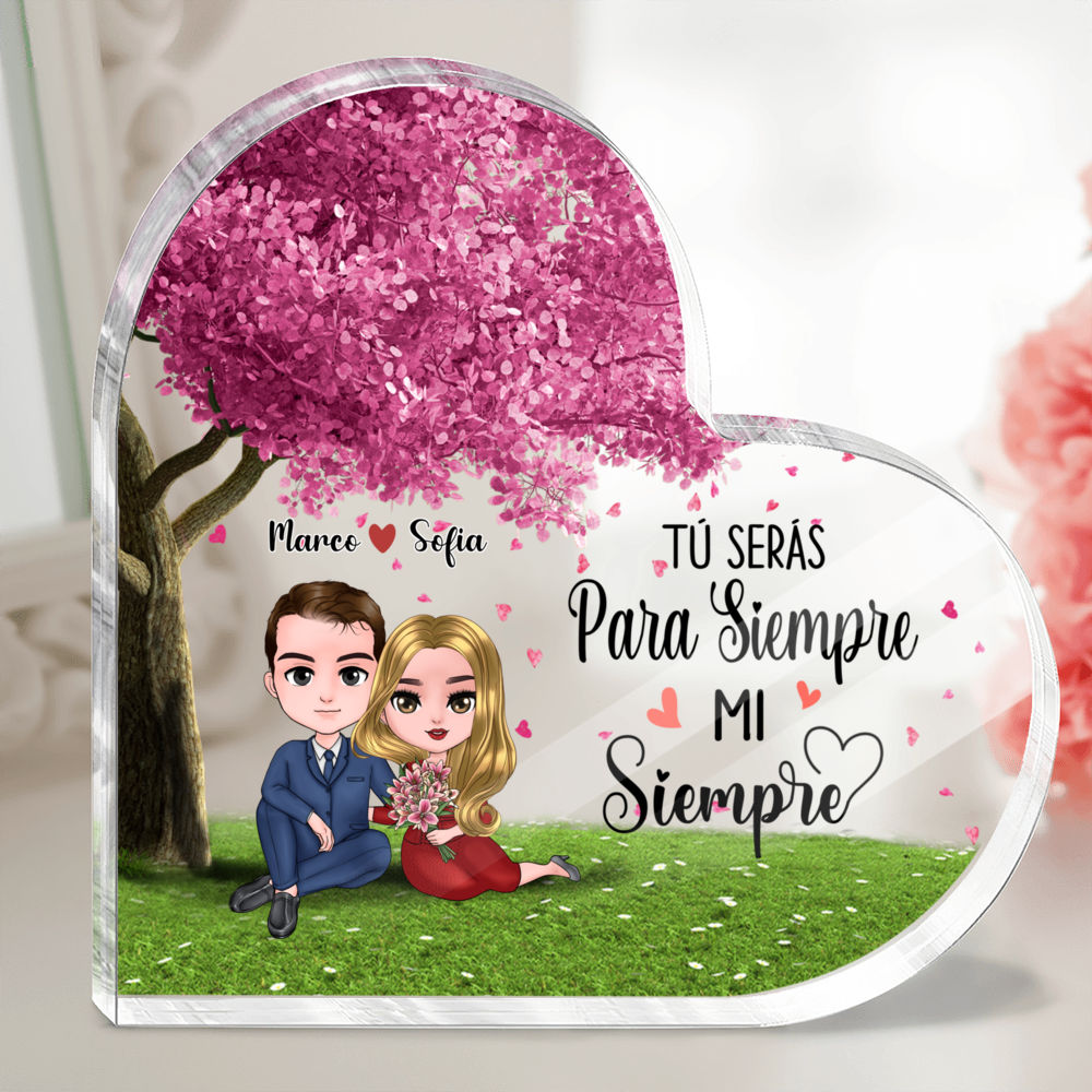 Placa Personalizada - Tú Serás Para Siempre Mi Siempre - Spanish - Personalized Desktop