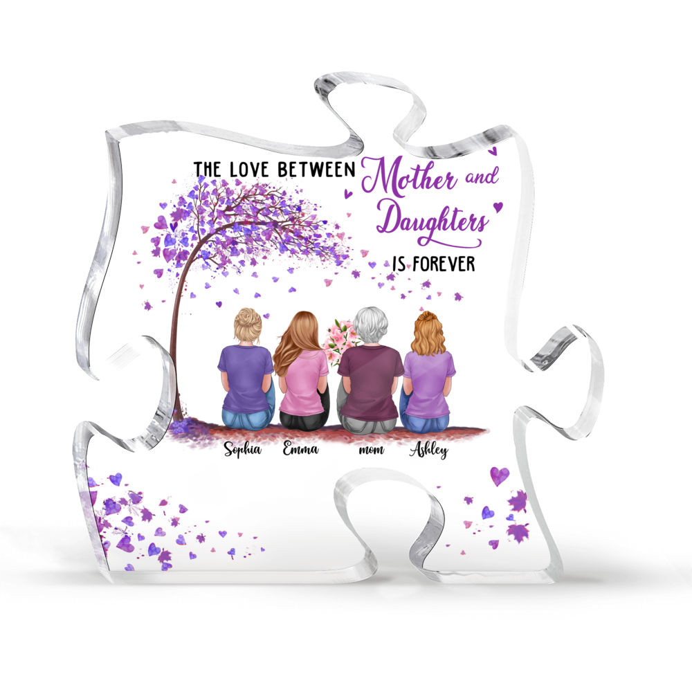 Puzzle Acrylic Plaque - The love between mother and daughters is forever (23898) - Personalized ...