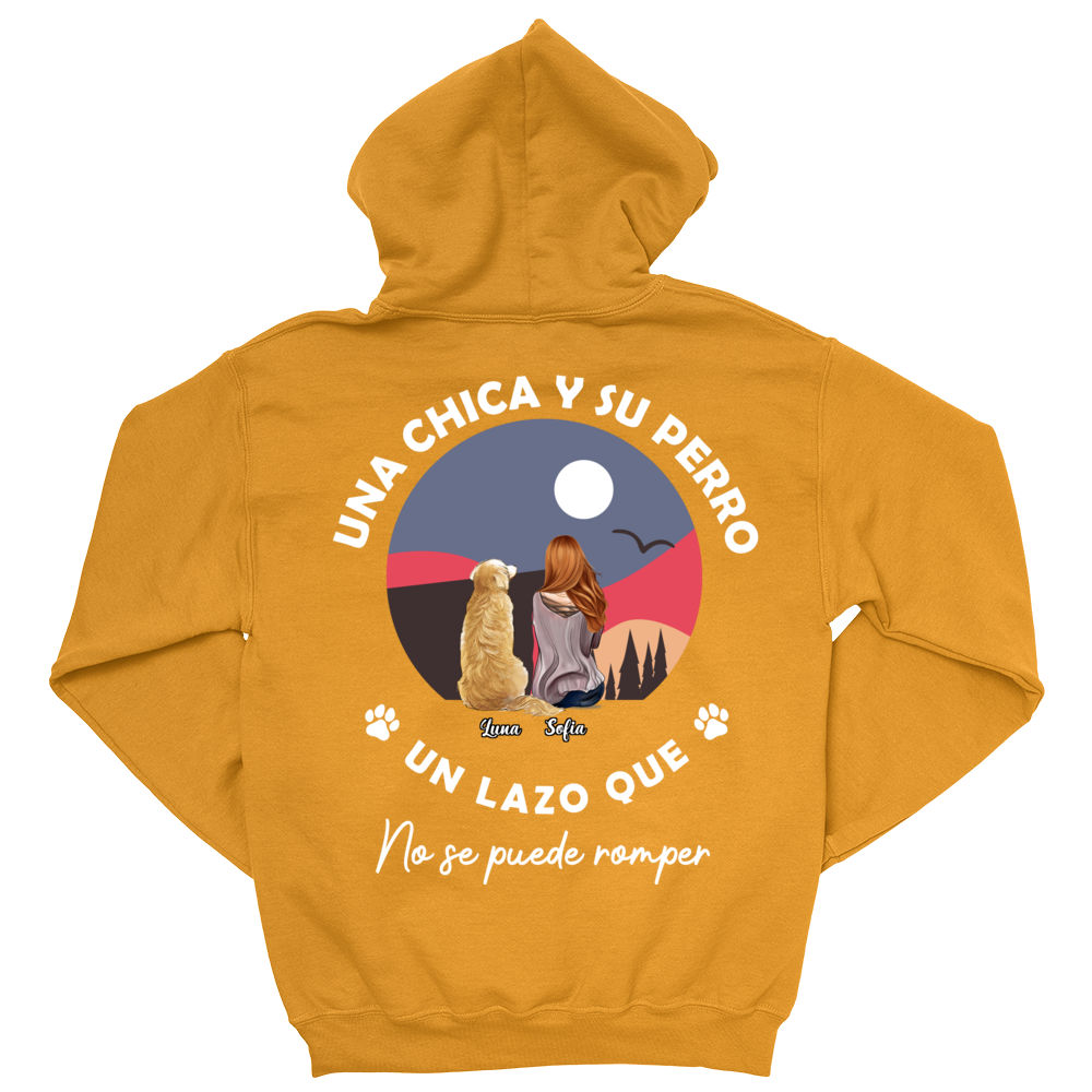 Camiseta Personalizada - Una chica y su Perro, Un Lazo que no se puede romper - Spanish - Personalized Shirt