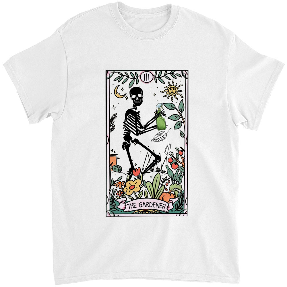 Personalized Shirt - Mother's Day 2024 - Gardener Skeleton Tarot Card Shirt_1