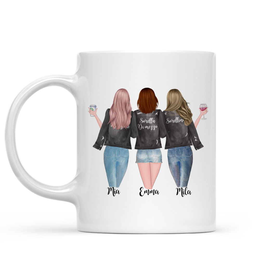 Personalized Mug - Tazza Personalizzata - 3 sorelle - Sorelle per sempre,   mai lontane,   forse fisicamente   ma mai nel   cuore. - Italia_1