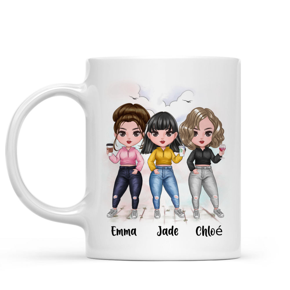 Personalized Mug - Taza Personalizada - J'espère qu'on sera Amies Jusqu'à Notre Mort Puis J'espère Qu'on Restera des Amis Fantômes Et qu'on Traversera les Murs Et Qu'on Fera Peur aux gens - French_1