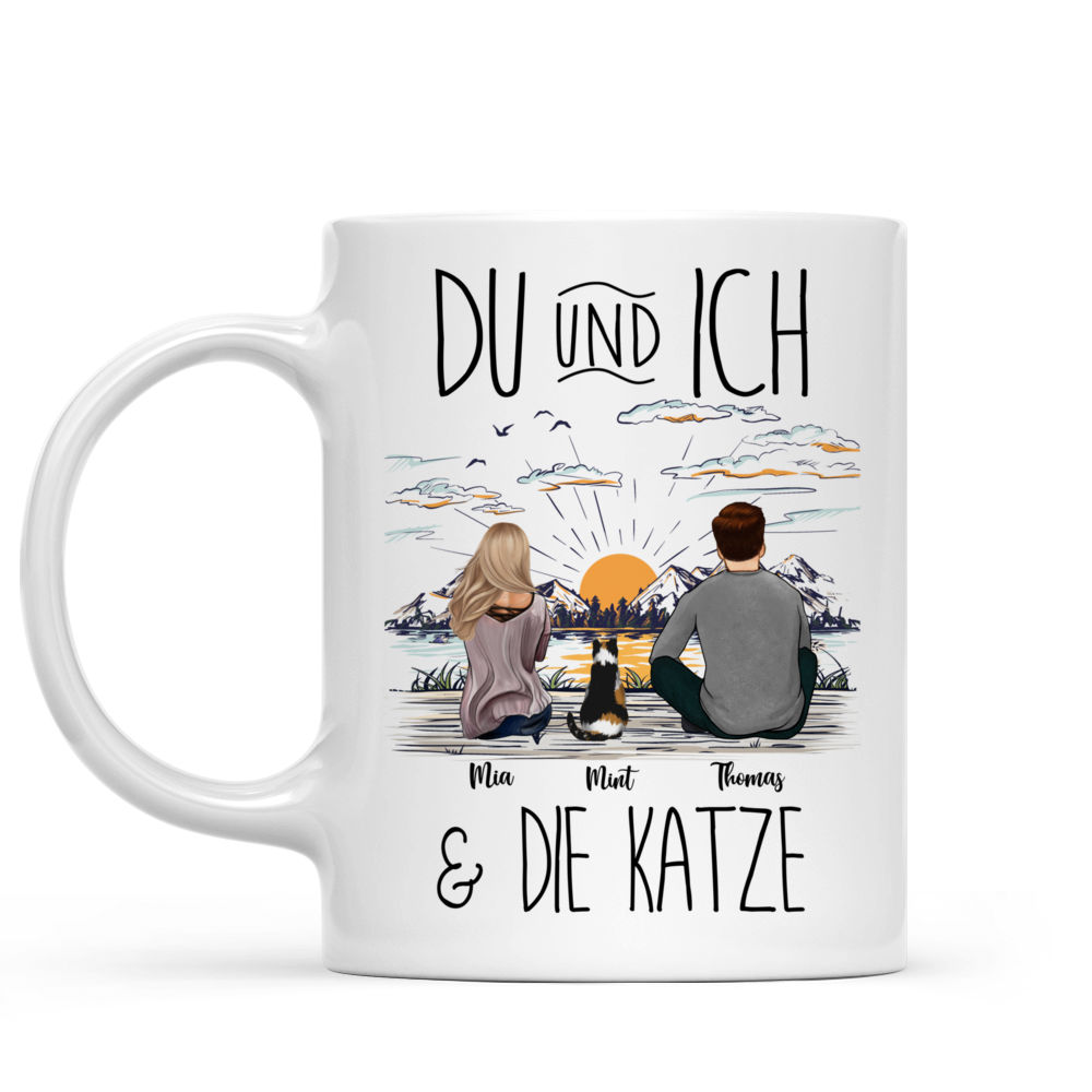 Personalized Mug - Personalisierte Tasse - Du und ich  & die Katze - Germany