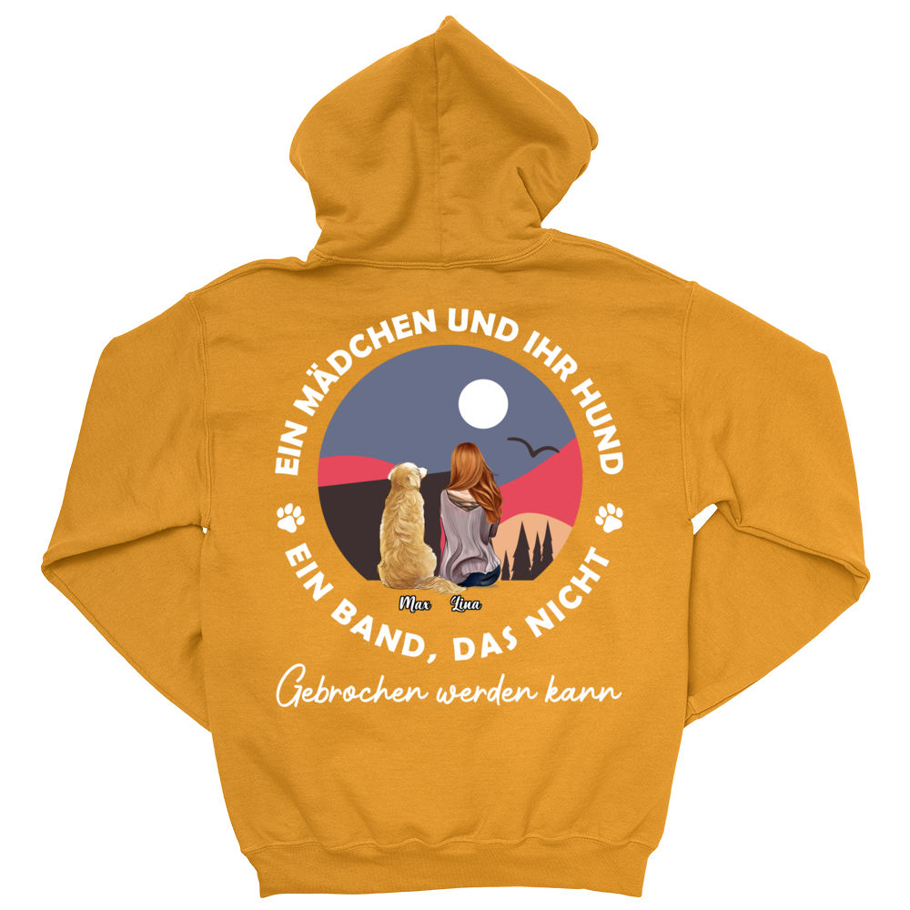 Personalized Shirt - Personalisierte Hoodies - Ein Mädchen und ihr Hund,  ein Band, das nicht  gebrochen werden kann - Germany