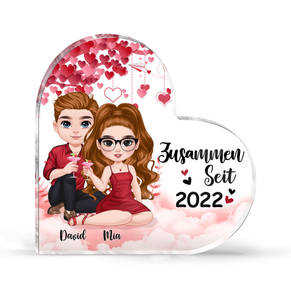 Personalisiertes Schild - Paar-Plakette - Zusammen  Seit.....Geschenke für Paare, Valentinstagsgeschenke, Hochzeitsgeschenke, Jahrestagsgeschenke - Germany - Personalized Desktop_1