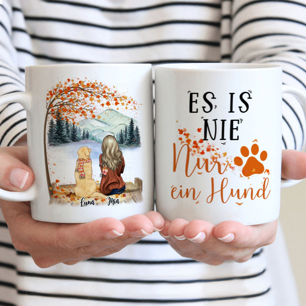 Personalisierte Tasse - Geschenke für Hundeliebhaber - Es is  nie  nur  ein Hund - Mädchen und Hunde - Germany - Personalized Mug