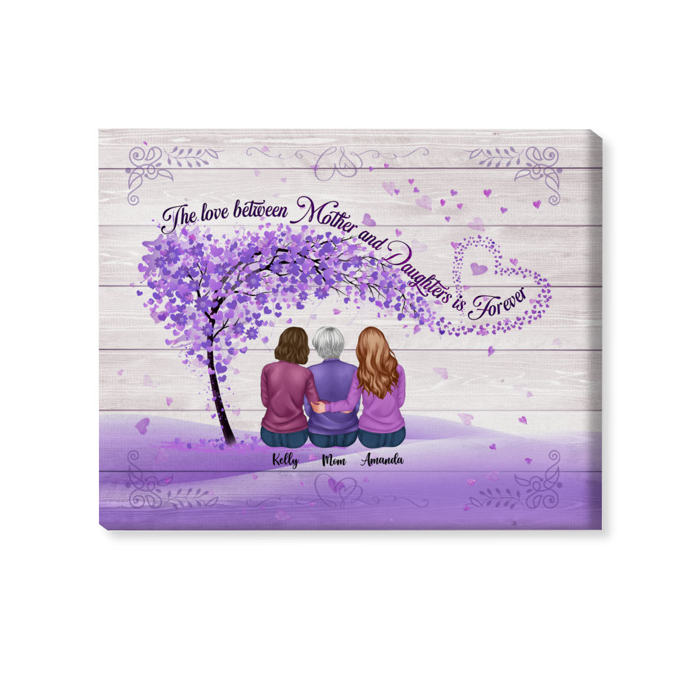 Personalized Wrapped Canvas - Mother's Day - The love between a mother and daughters is forever (PP1)_1