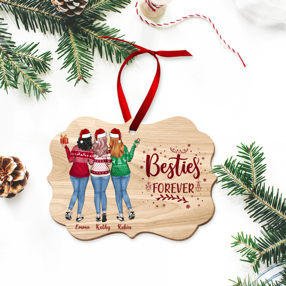 Christmas Tree Ornaments - Up to 5 Girls - Besties Forever_4