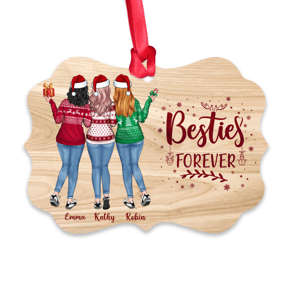 Besties Forever - Personalized Aluminum Ornament