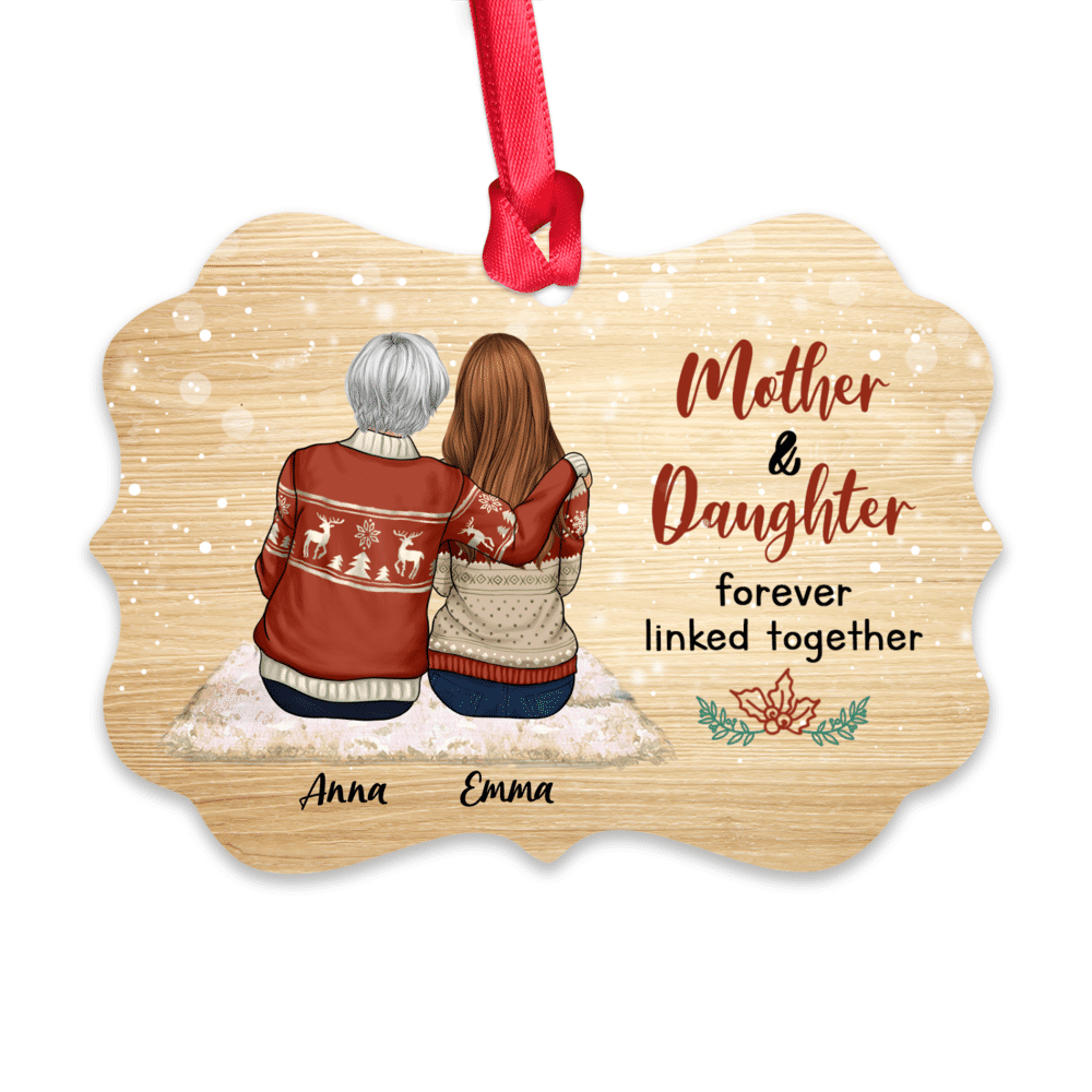 Mother & Daughter Ornament - Mother and Daughter Forever Linked ...