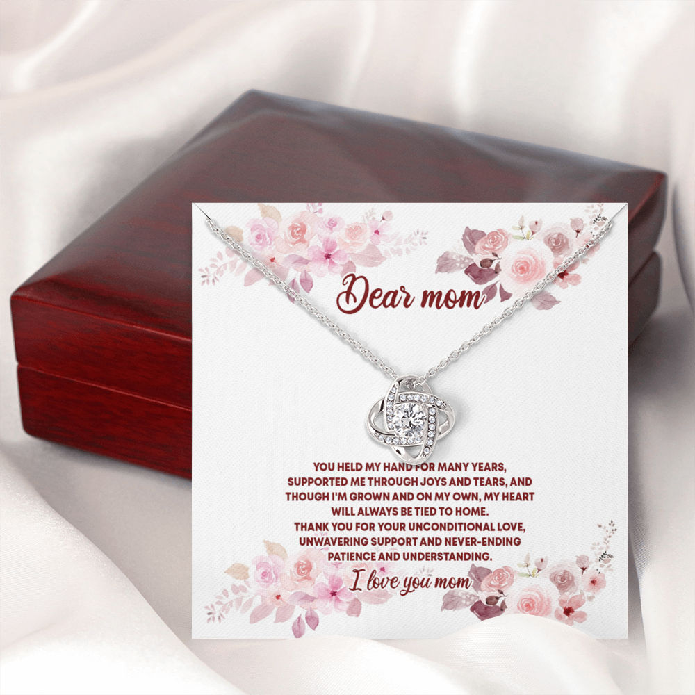 Mother's Day Necklace Love Knot Necklace To My Mom Necklace For