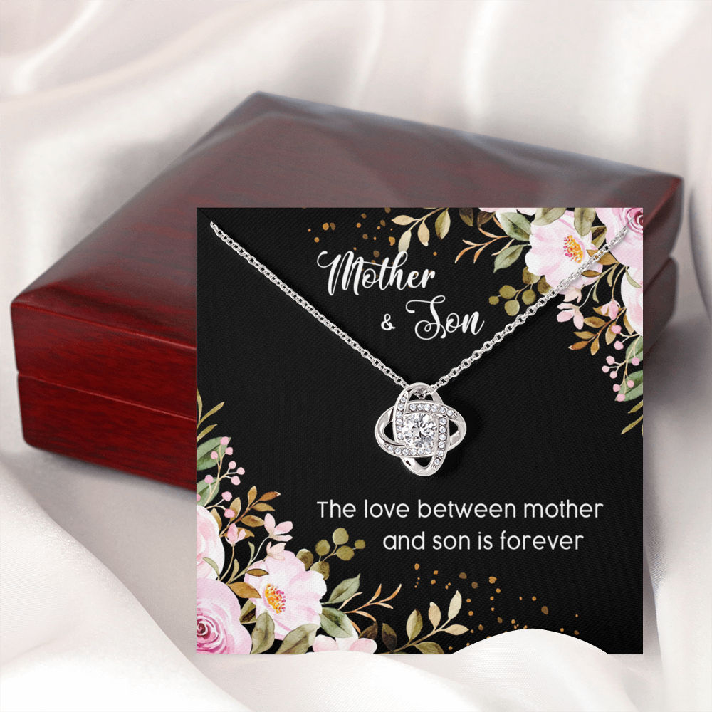 Dear Mommy Mother's Day Gift Love Knot Necklace – Aurora Custom Jewelry