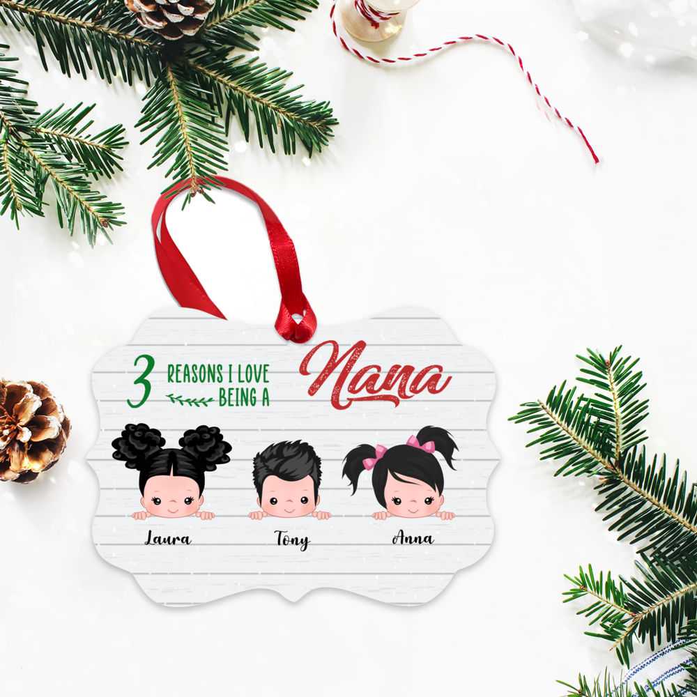 Personalized Ornament - Up to 9 Kids - Reasons I Love Being A Nana_2